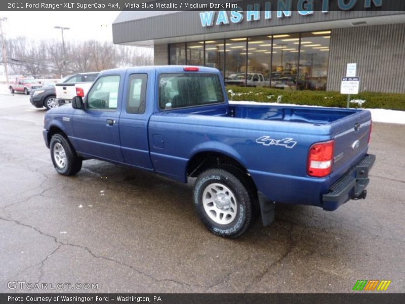 Vista Blue Metallic / Medium Dark Flint 2011 Ford Ranger XLT SuperCab 4x4