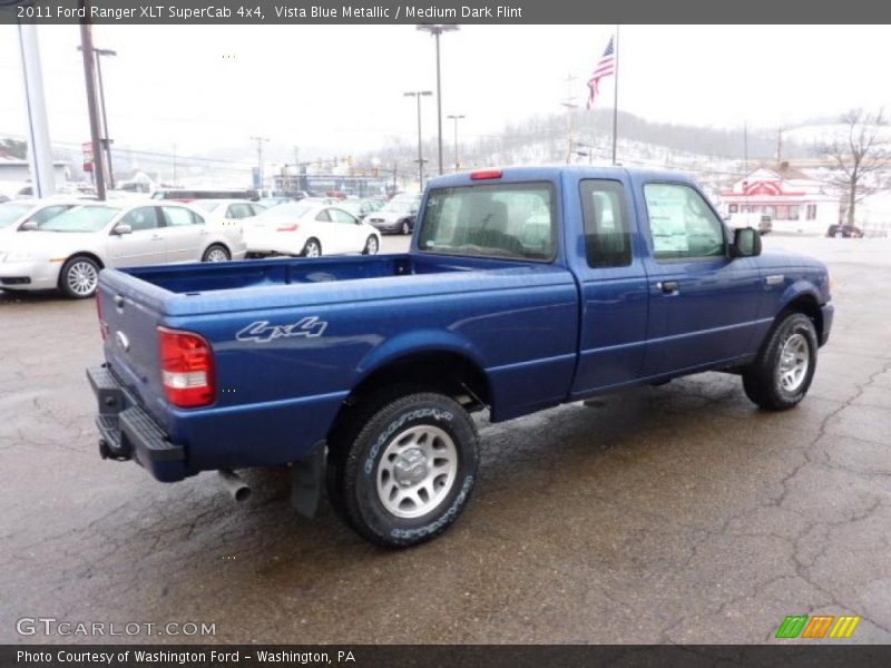Vista Blue Metallic / Medium Dark Flint 2011 Ford Ranger XLT SuperCab 4x4