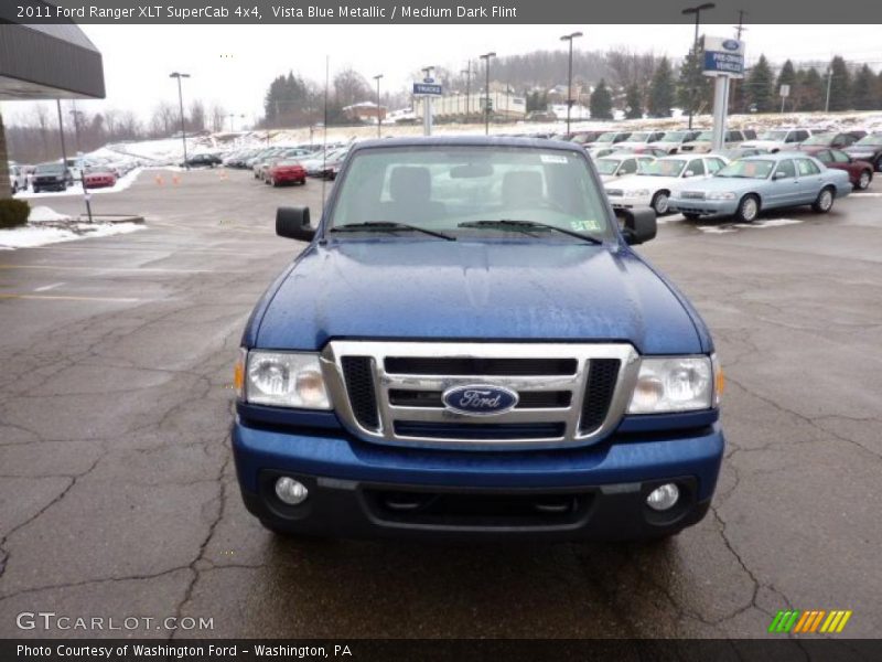 Vista Blue Metallic / Medium Dark Flint 2011 Ford Ranger XLT SuperCab 4x4