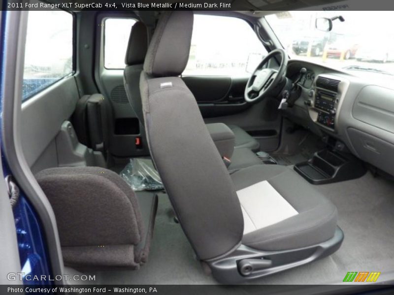 Vista Blue Metallic / Medium Dark Flint 2011 Ford Ranger XLT SuperCab 4x4