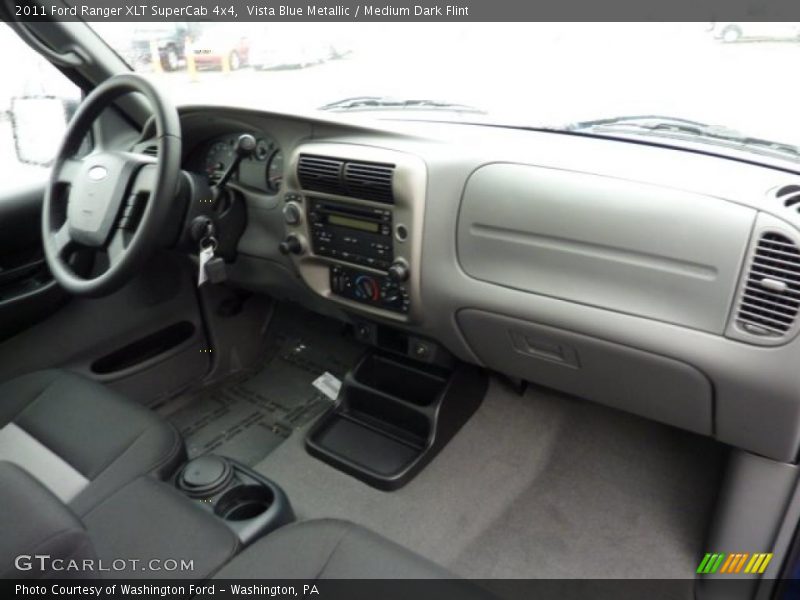 Vista Blue Metallic / Medium Dark Flint 2011 Ford Ranger XLT SuperCab 4x4