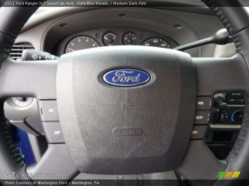 Vista Blue Metallic / Medium Dark Flint 2011 Ford Ranger XLT SuperCab 4x4
