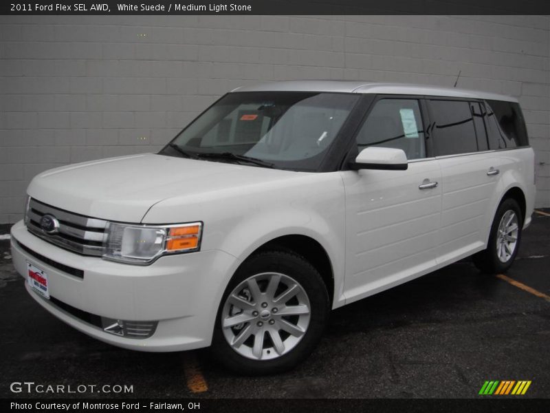 White Suede / Medium Light Stone 2011 Ford Flex SEL AWD