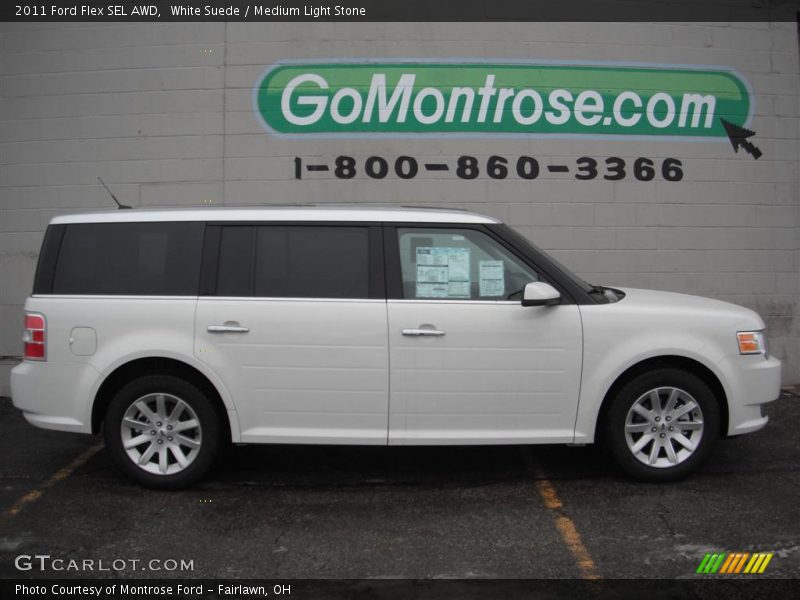 White Suede / Medium Light Stone 2011 Ford Flex SEL AWD