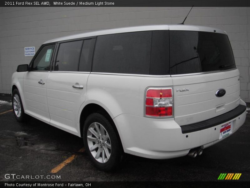 White Suede / Medium Light Stone 2011 Ford Flex SEL AWD