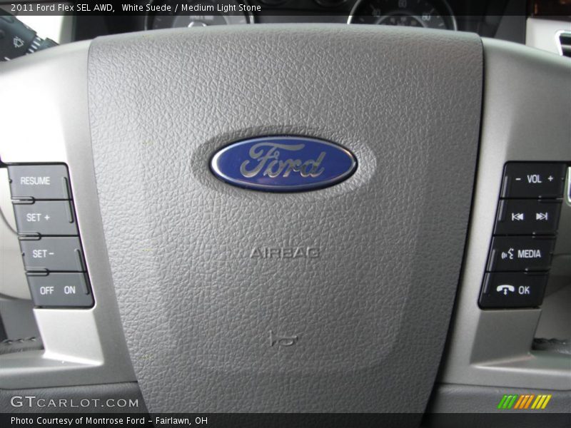 White Suede / Medium Light Stone 2011 Ford Flex SEL AWD