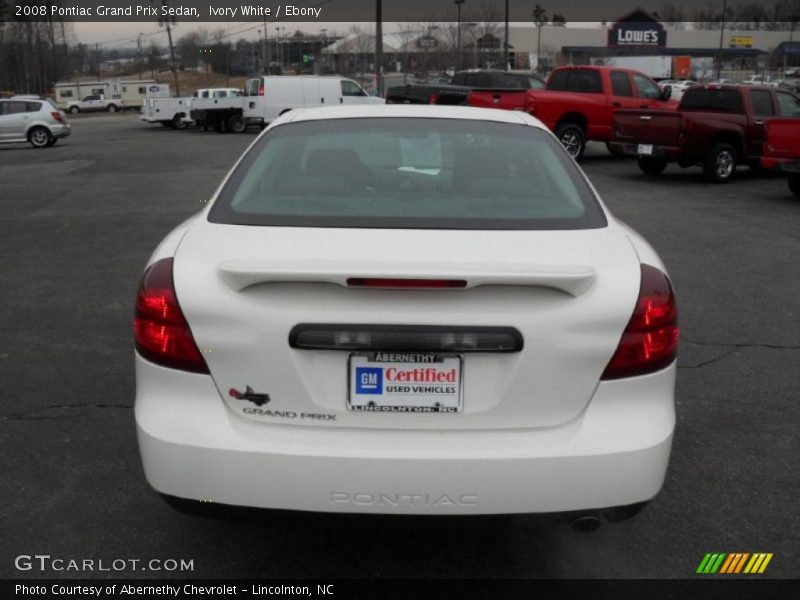 Ivory White / Ebony 2008 Pontiac Grand Prix Sedan