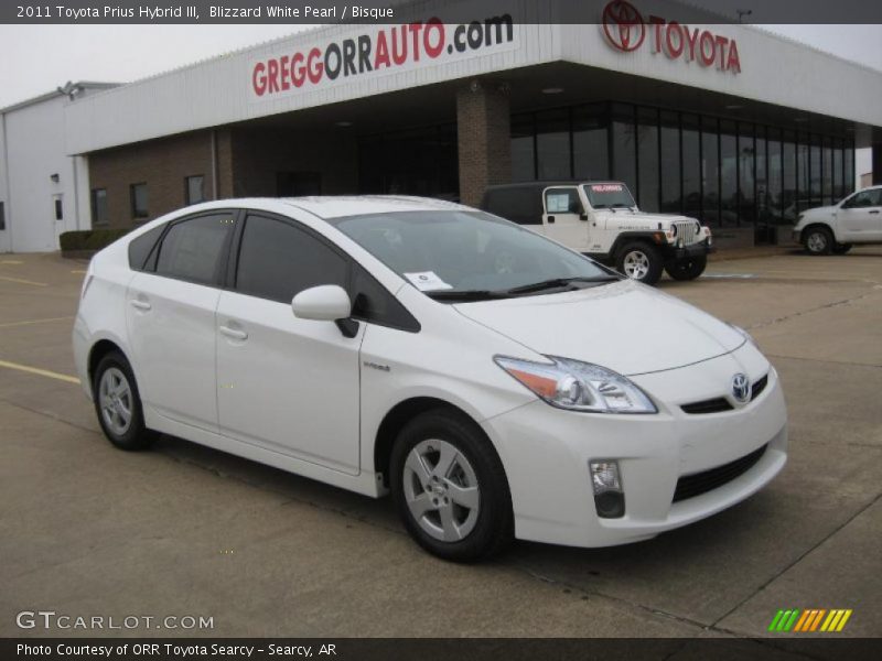 Blizzard White Pearl / Bisque 2011 Toyota Prius Hybrid III