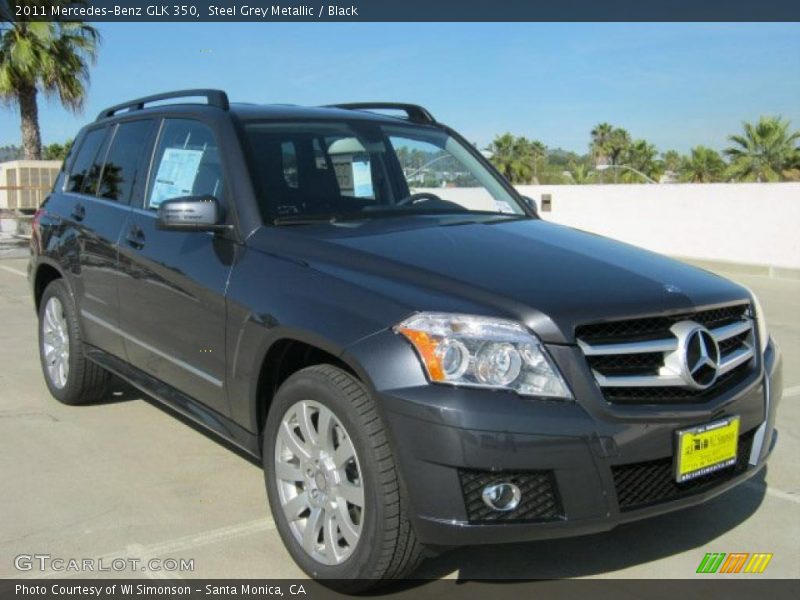 Steel Grey Metallic / Black 2011 Mercedes-Benz GLK 350