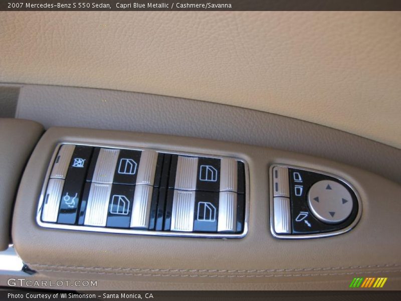 Capri Blue Metallic / Cashmere/Savanna 2007 Mercedes-Benz S 550 Sedan