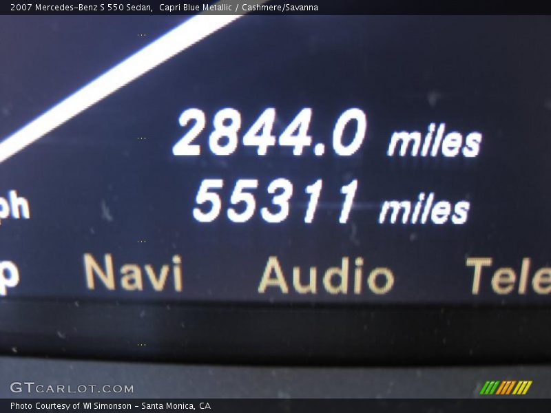 Capri Blue Metallic / Cashmere/Savanna 2007 Mercedes-Benz S 550 Sedan