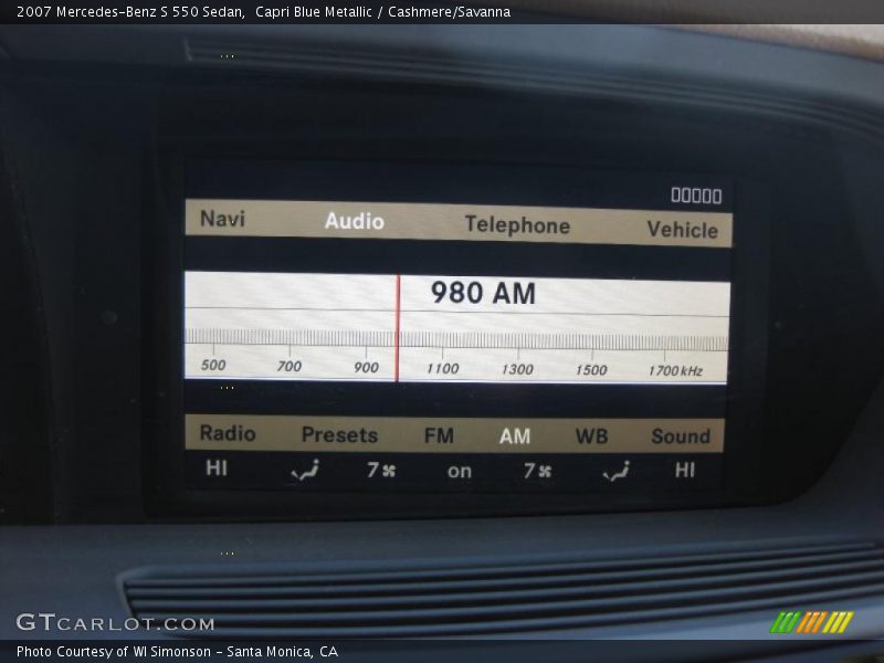 Capri Blue Metallic / Cashmere/Savanna 2007 Mercedes-Benz S 550 Sedan