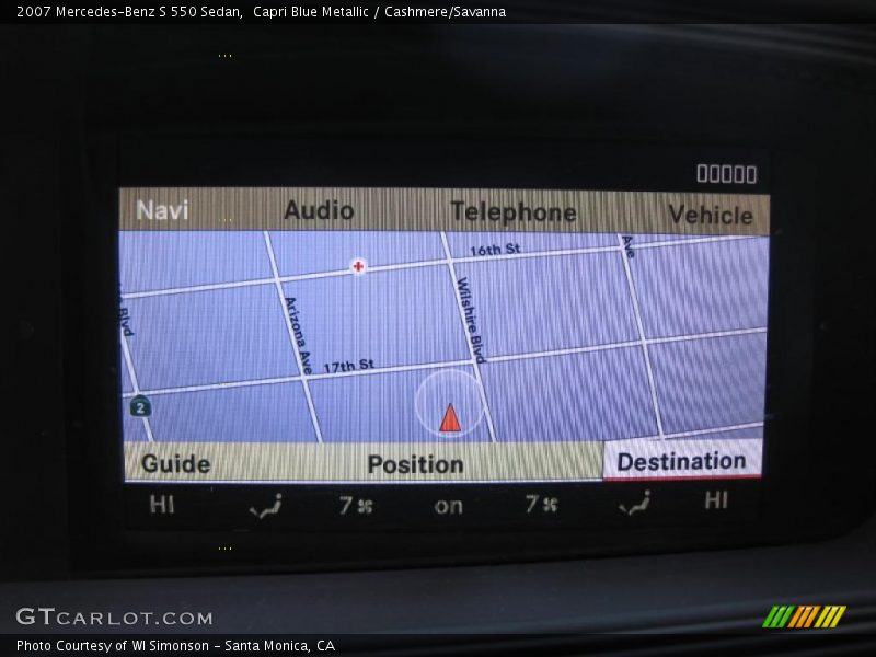 Capri Blue Metallic / Cashmere/Savanna 2007 Mercedes-Benz S 550 Sedan