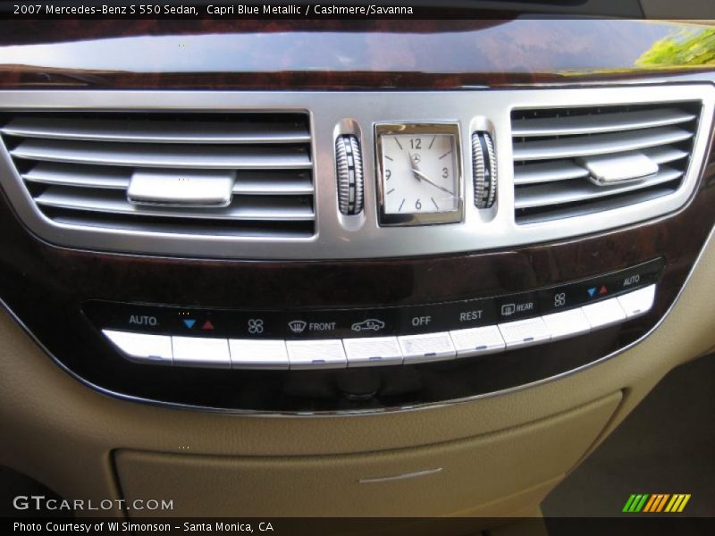 Capri Blue Metallic / Cashmere/Savanna 2007 Mercedes-Benz S 550 Sedan
