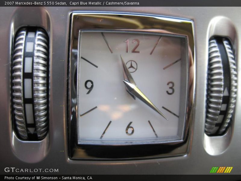 Capri Blue Metallic / Cashmere/Savanna 2007 Mercedes-Benz S 550 Sedan