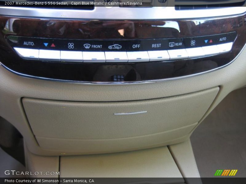 Capri Blue Metallic / Cashmere/Savanna 2007 Mercedes-Benz S 550 Sedan