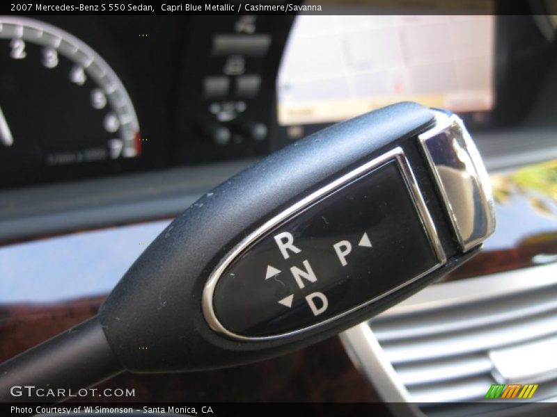 Capri Blue Metallic / Cashmere/Savanna 2007 Mercedes-Benz S 550 Sedan