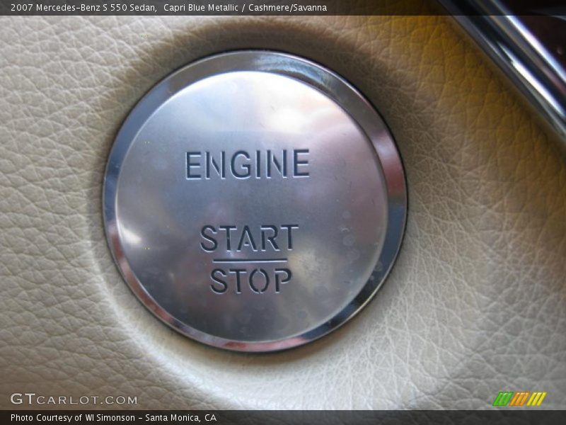 Capri Blue Metallic / Cashmere/Savanna 2007 Mercedes-Benz S 550 Sedan