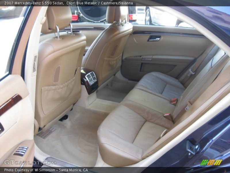 Capri Blue Metallic / Cashmere/Savanna 2007 Mercedes-Benz S 550 Sedan