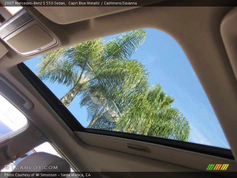 Capri Blue Metallic / Cashmere/Savanna 2007 Mercedes-Benz S 550 Sedan