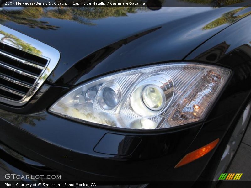 Capri Blue Metallic / Cashmere/Savanna 2007 Mercedes-Benz S 550 Sedan