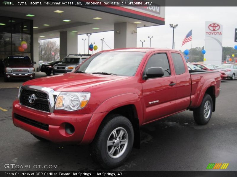 Barcelona Red Metallic / Graphite Gray 2011 Toyota Tacoma PreRunner Access Cab