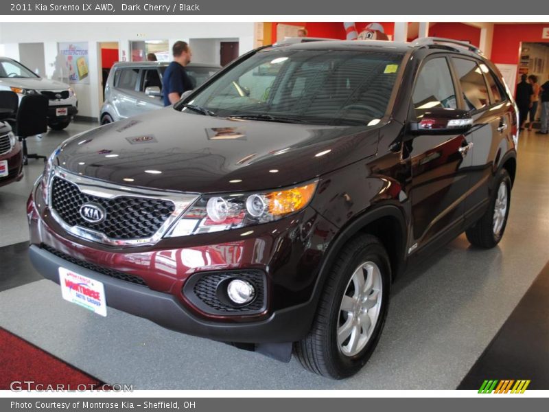 Dark Cherry / Black 2011 Kia Sorento LX AWD