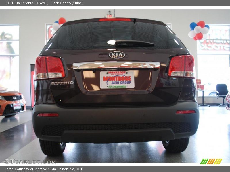 Dark Cherry / Black 2011 Kia Sorento LX AWD