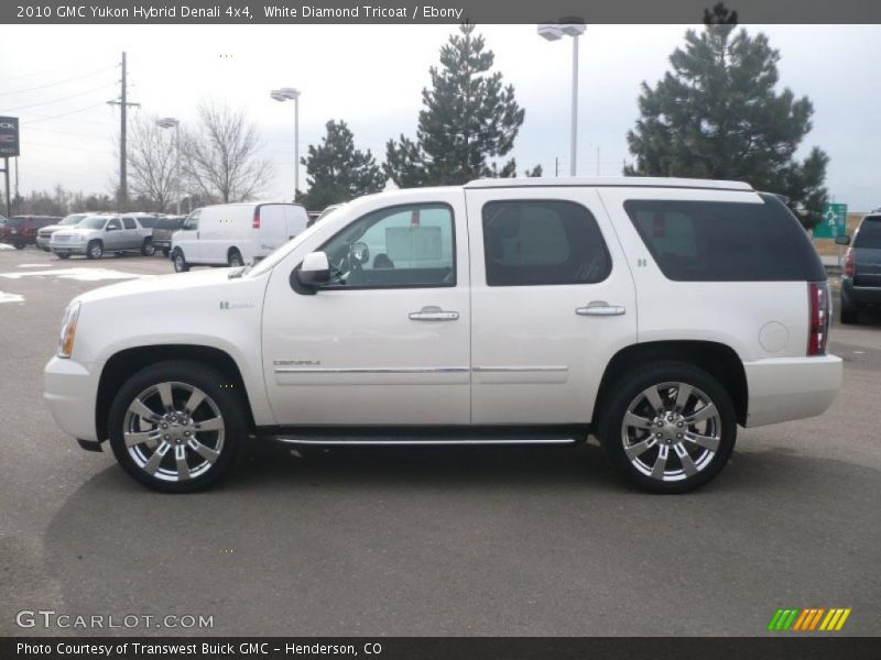 White Diamond Tricoat / Ebony 2010 GMC Yukon Hybrid Denali 4x4