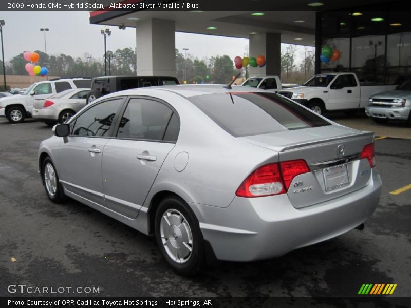 Alabaster Silver Metallic / Blue 2009 Honda Civic Hybrid Sedan