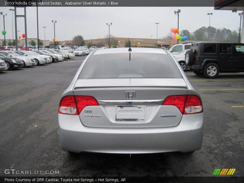 Alabaster Silver Metallic / Blue 2009 Honda Civic Hybrid Sedan