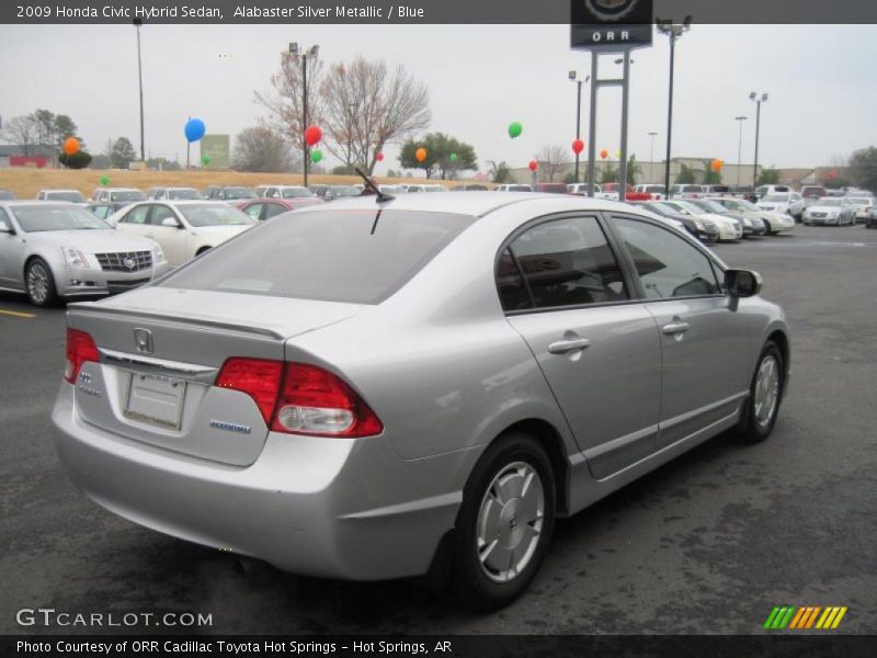 Alabaster Silver Metallic / Blue 2009 Honda Civic Hybrid Sedan