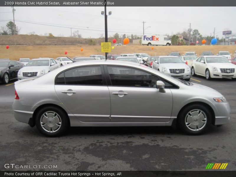 Alabaster Silver Metallic / Blue 2009 Honda Civic Hybrid Sedan