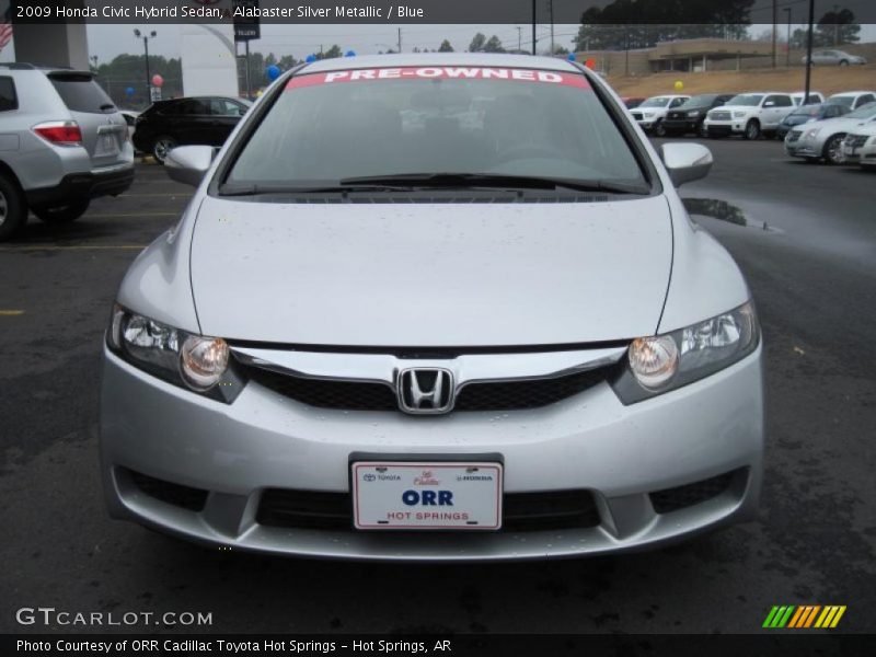 Alabaster Silver Metallic / Blue 2009 Honda Civic Hybrid Sedan