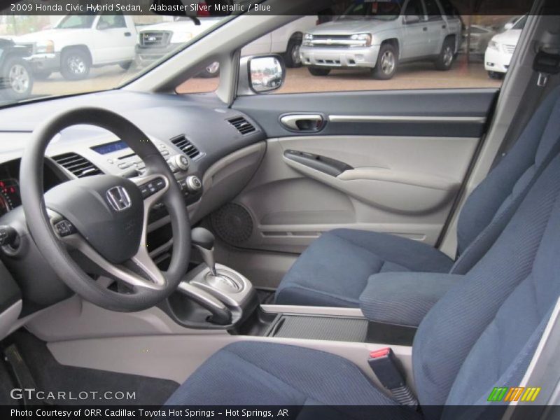 Alabaster Silver Metallic / Blue 2009 Honda Civic Hybrid Sedan