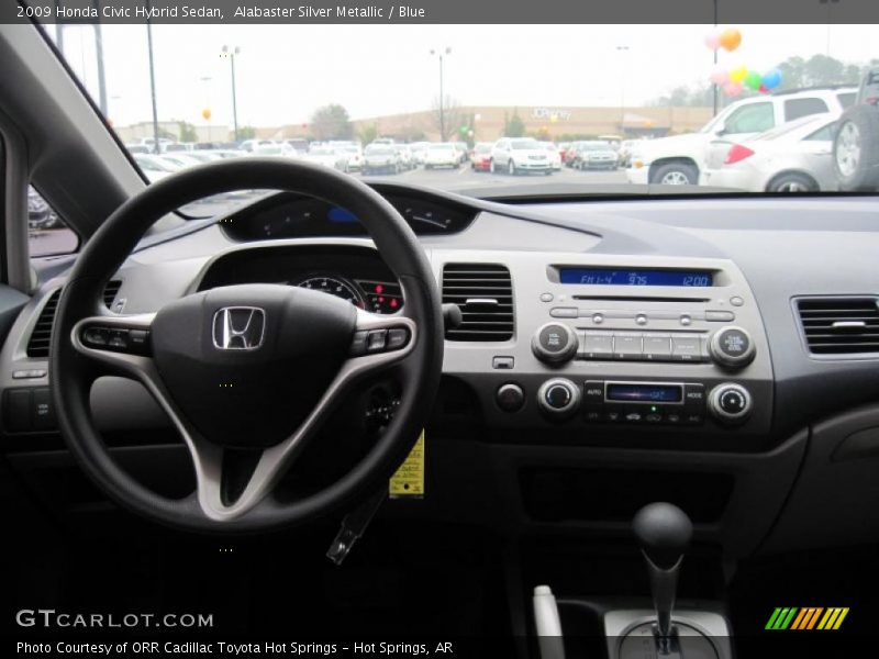 Alabaster Silver Metallic / Blue 2009 Honda Civic Hybrid Sedan