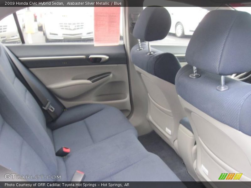 Alabaster Silver Metallic / Blue 2009 Honda Civic Hybrid Sedan