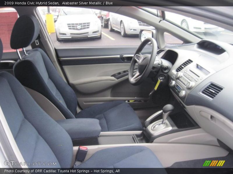 Alabaster Silver Metallic / Blue 2009 Honda Civic Hybrid Sedan