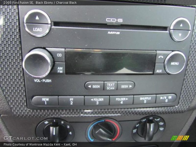 Black Ebony / Charcoal Black 2008 Ford Fusion SE