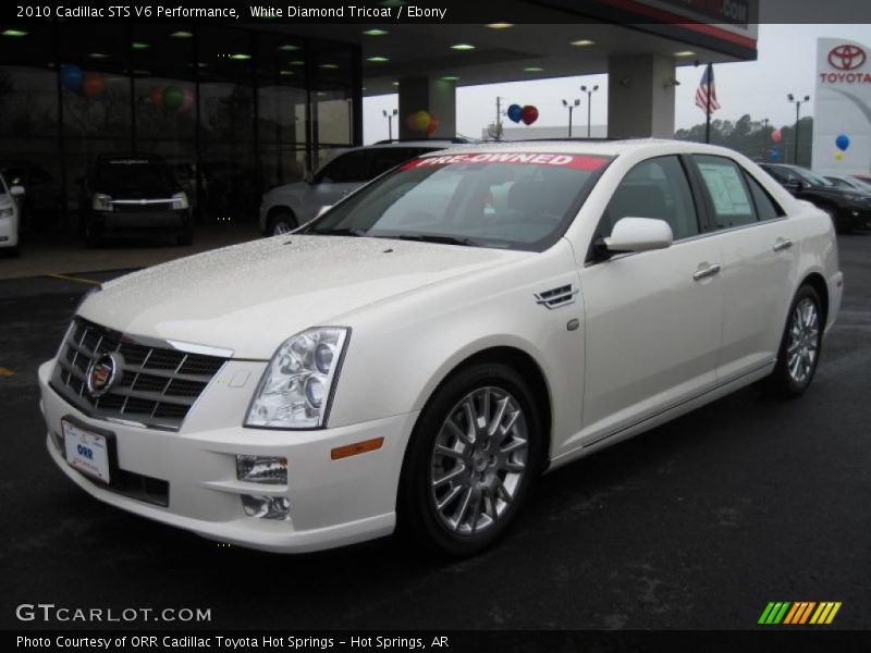White Diamond Tricoat / Ebony 2010 Cadillac STS V6 Performance