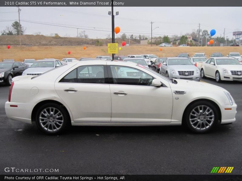 White Diamond Tricoat / Ebony 2010 Cadillac STS V6 Performance