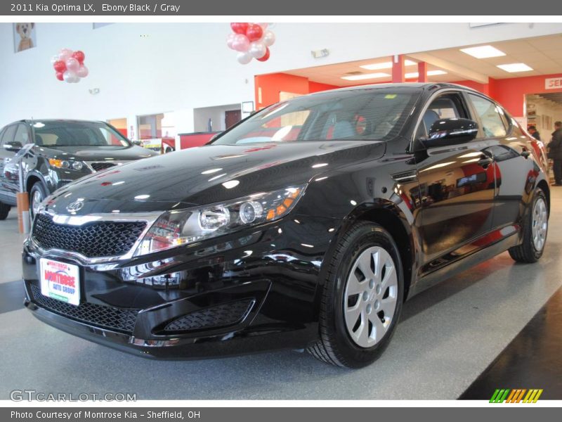 Ebony Black / Gray 2011 Kia Optima LX