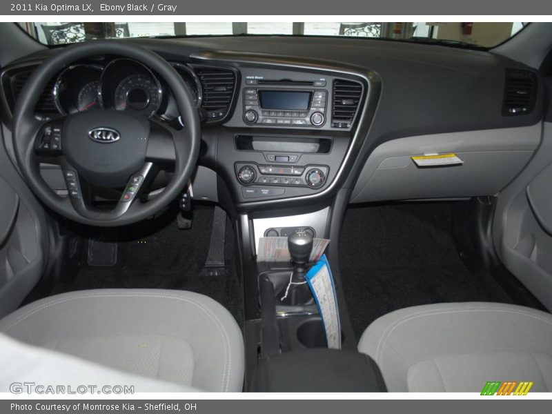Ebony Black / Gray 2011 Kia Optima LX