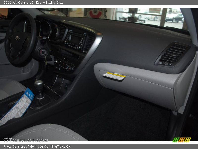 Ebony Black / Gray 2011 Kia Optima LX