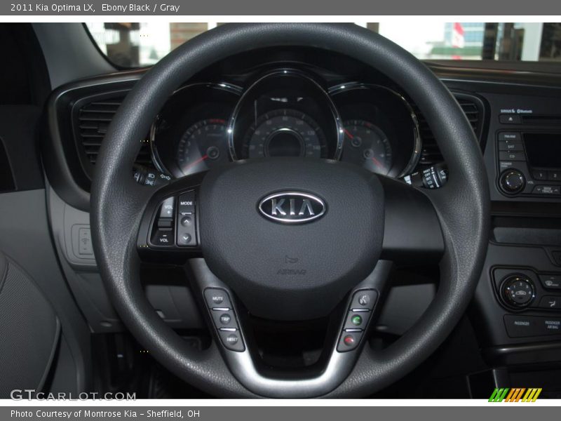 Ebony Black / Gray 2011 Kia Optima LX