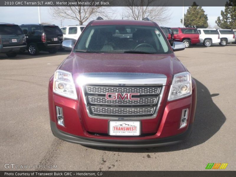 Merlot Jewel Metallic / Jet Black 2010 GMC Terrain SLT AWD