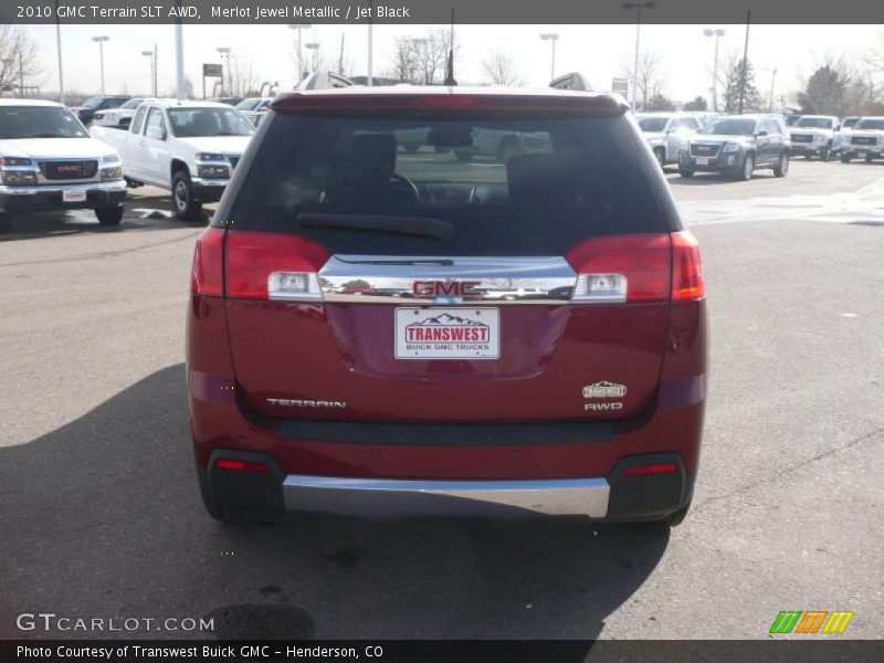 Merlot Jewel Metallic / Jet Black 2010 GMC Terrain SLT AWD
