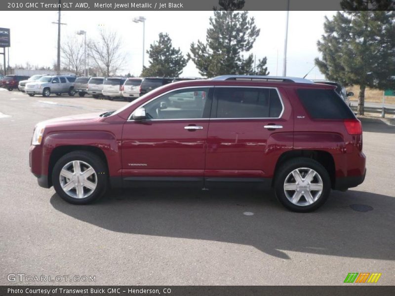 Merlot Jewel Metallic / Jet Black 2010 GMC Terrain SLT AWD