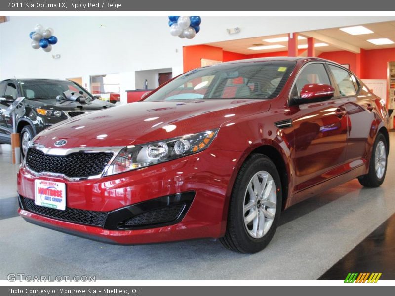Spicy Red / Beige 2011 Kia Optima LX