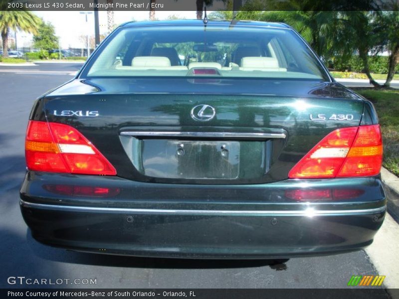 Midnight Pine Pearl / Ecru 2003 Lexus LS 430 Sedan